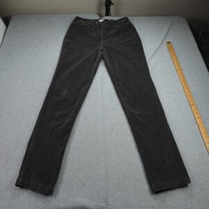 J. Jill‎ Pants Women 10 Tall (31x32.5) Gray Straight Leg Corduroy Stretch Casual